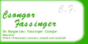 csongor fassinger business card